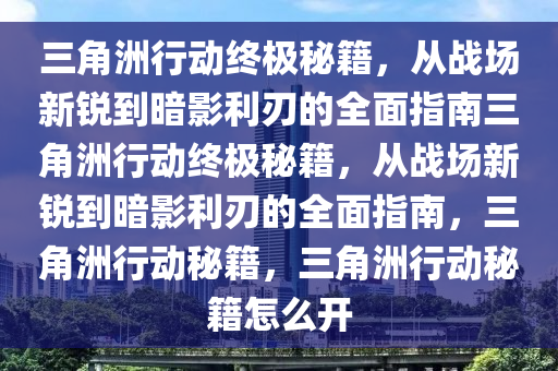 三角洲行动终极秘籍，从战场新锐到暗影利刃的全面指南三角洲行动终极秘籍，从战场新锐到暗影利刃的全面指南，三角洲行动秘籍，三角洲行动秘籍怎么开