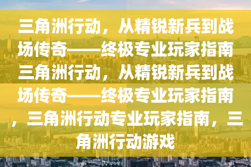 三角洲行动，从精锐新兵到战场传奇——终极专业玩家指南三角洲行动，从精锐新兵到战场传奇——终极专业玩家指南，三角洲行动专业玩家指南，三角洲行动游戏