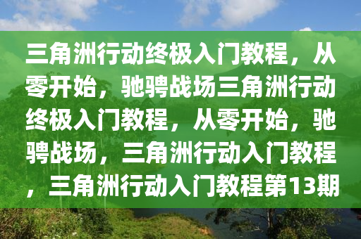 三角洲行动终极入门教程，从零开始，驰骋战场三角洲行动终极入门教程，从零开始，驰骋战场，三角洲行动入门教程，三角洲行动入门教程第13期